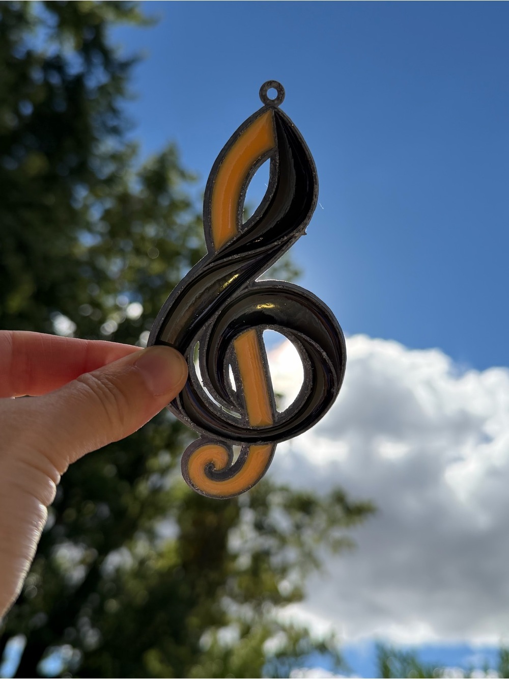 Vintage Treble Clef Sun Catcher